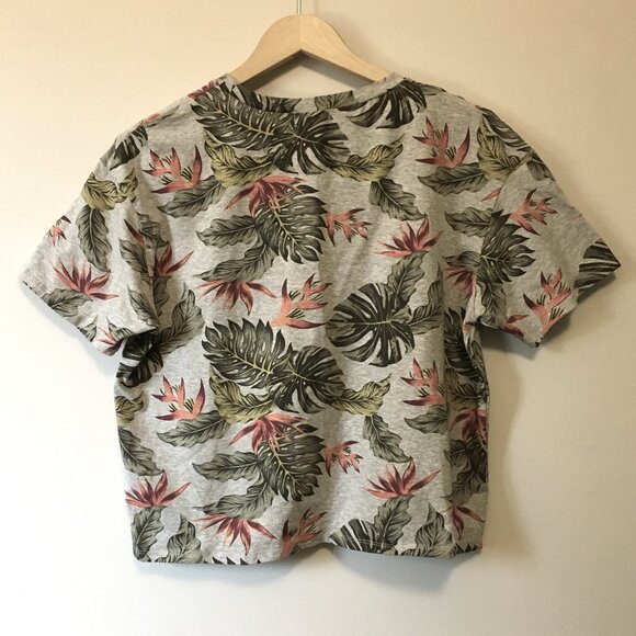 Tropical Botanical Floral Cotton Short Sleeve Tee - Picture 3 of 14